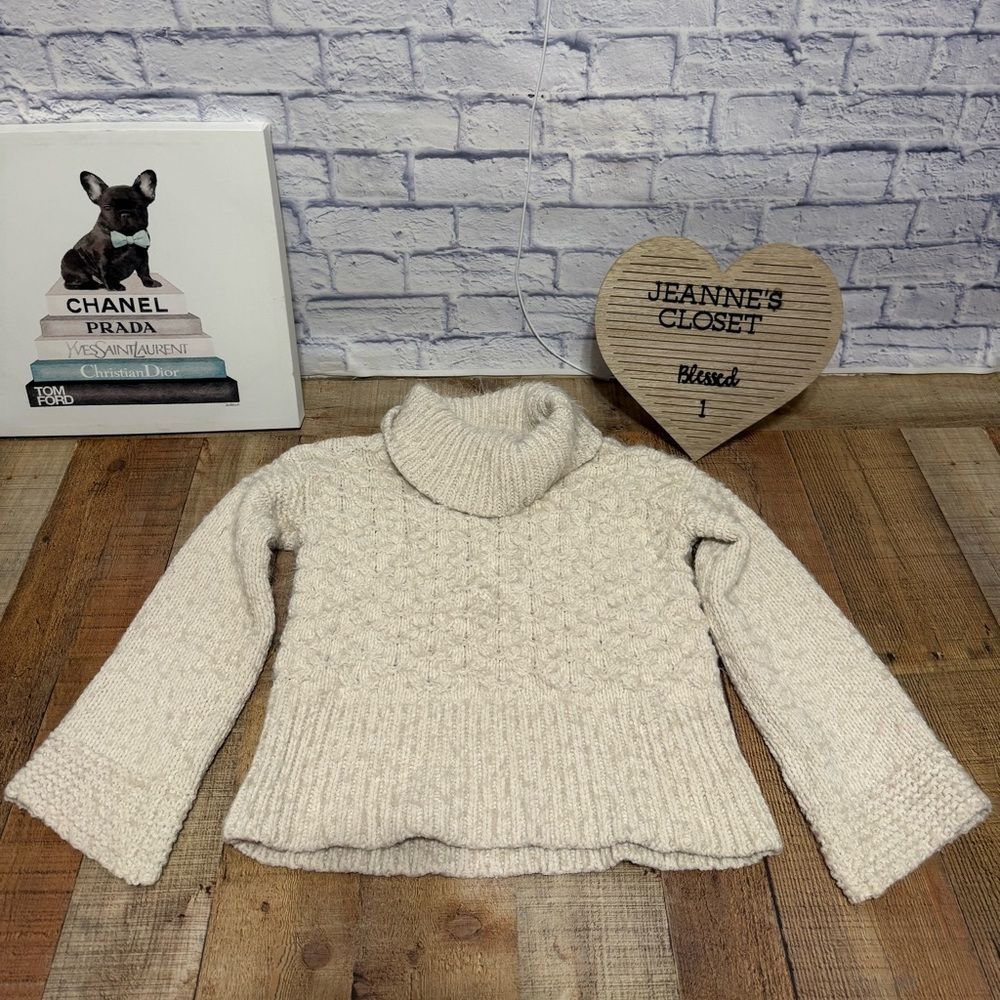 Anthropologie Sleeping on Snow Torridon Sweater Diamond Trellis Stitch Pullover